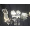 Image 2 : Kitchenware Lot With Flatware, Cat-Shaped Bowls, and Glassware