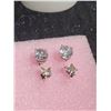 Image 2 : Sterling Silver 925 Cubic Zirconia Stud Earrings and Rhinestone Quartz Watch Set