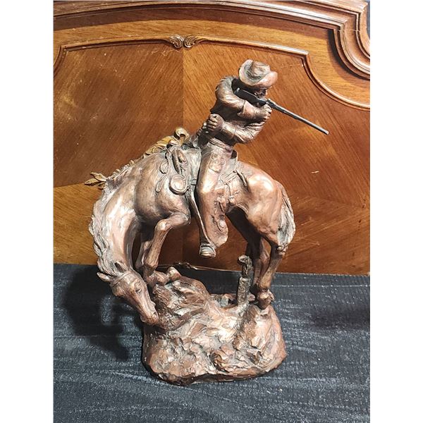 Austin Prod Inc 1978 Western Cowboy on Horseback Statue