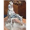 Image 2 : Jim Reno Western Cowboy and Calf Sculpture on Tooled Leather Base