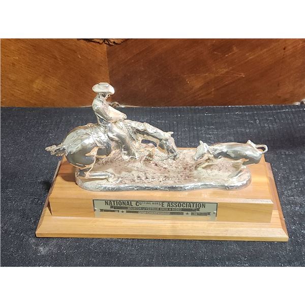 1976 National Cutting Horse Association Houston Livestock Trophy by Jimmie Arledge