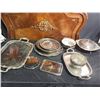 Image 1 : Silver-Plated Serving Trays and Dishes, Various Makers