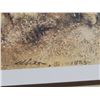 Image 7 : Three Framed Artworks: Landscape Oil, 1983 Cowboy Print, Horse Etching, Various Sizes