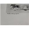 Image 8 : Three Framed Artworks: Landscape Oil, 1983 Cowboy Print, Horse Etching, Various Sizes