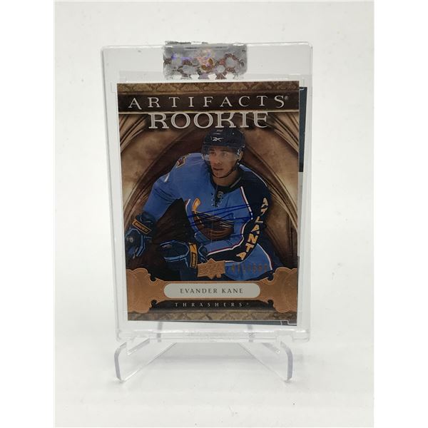 2019-20 UPPER DECK HOCKEY EVANDER KANE SIGNED ARTIFACTS ROOKIE TRADING CARD 471/699