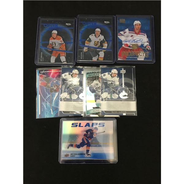LOT OF 8 HOCKEY TRADING CARDS INCLUDING SIGNED AND ROOKIES