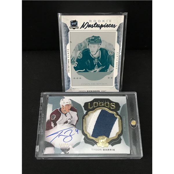 LOT OF 2 HOCKEY TRADING CARDS INCLUDING 1 SIGNED PATCH CARD