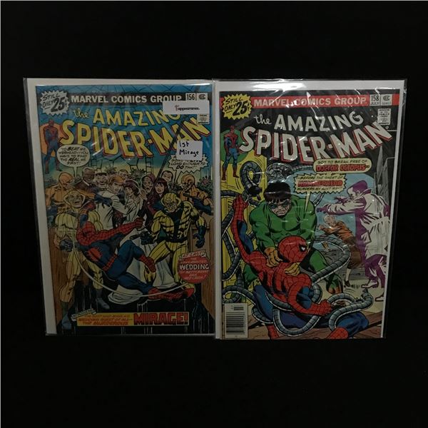LOT OF 2 THE AMAZING SPIDERMAN COMICS 156,158 - MARVEL COMICS