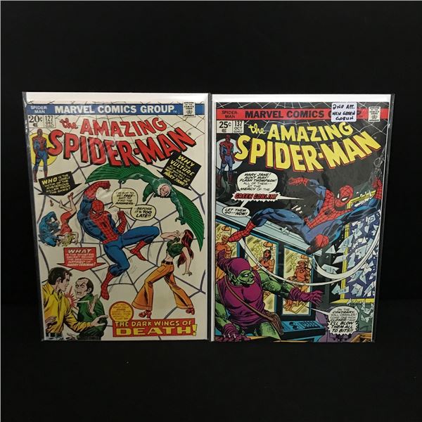 LOT OF 2 THE AMAZING SPIDERMAN COMICS 127,137 - MARVEL COMICS