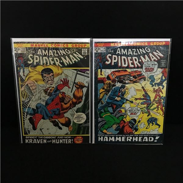 LOT OF 2 THE AMAZING SPIDERMAN COMICS 111,114 - MARVEL COMICS