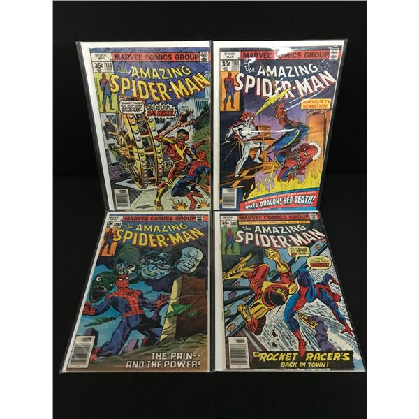 LOT OF 4 THE AMAZING SPIDERMAN COMICS #181 - #184 - MARVEL COMICS