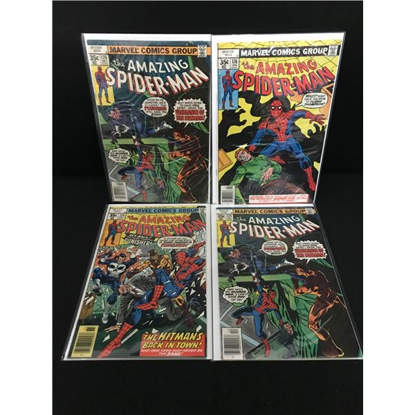 LOT OF 4 THE AMAZING SPIDERMAN COMICS #174 - #176 - MARVEL COMICS