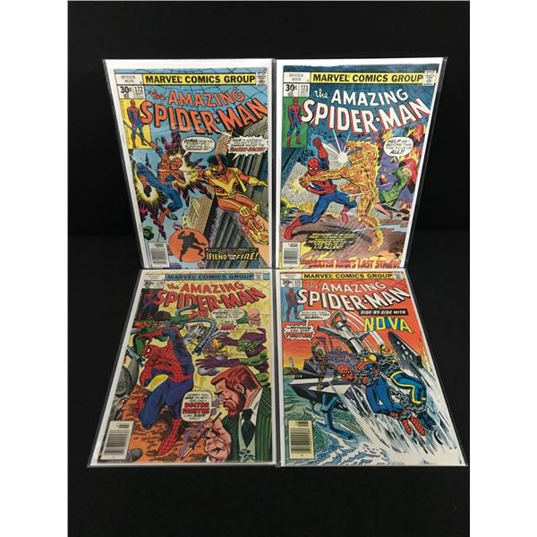 LOT OF 4 THE AMAZING SPIDERMAN COMICS #170 - #173 - MARVEL COMICS
