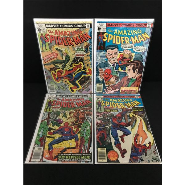 LOT OF 4 THE AMAZING SPIDERMAN COMICS #166 - #169 - MARVEL COMICS