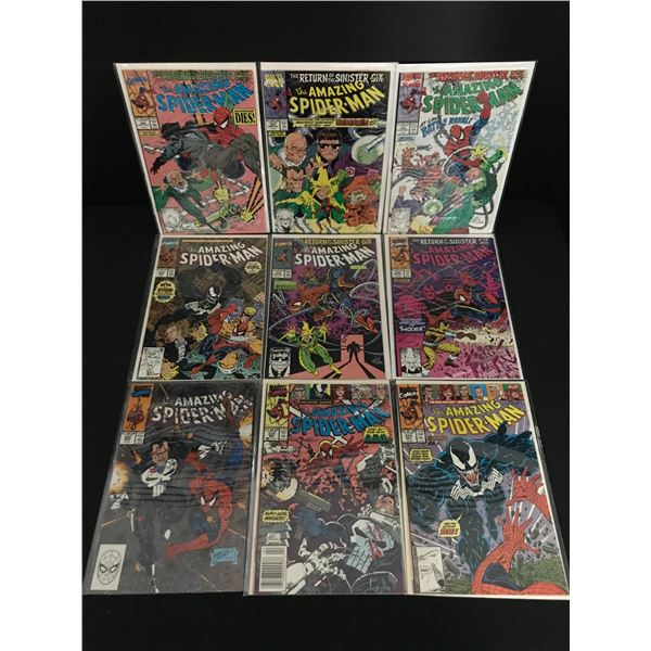 LOT OF 9 THE AMAZING SPIDERMAN COMICS #330 - #338 - MARVEL COMICS