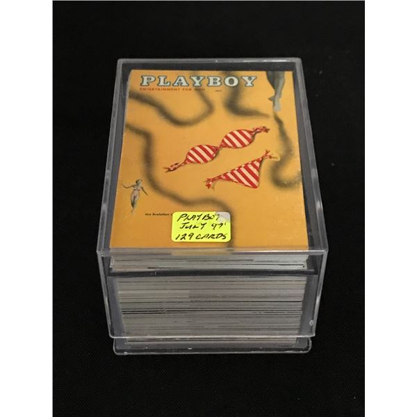 LOT OF 129 PLAYBOY TRADING CARDS