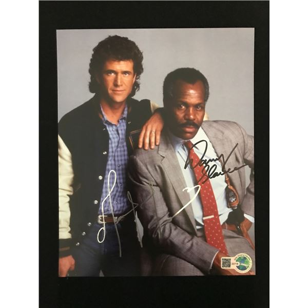 MEL GIBSON AND DANNY GLOVER DUAL SIGNED LETHAL WEAPON 8X10 - WWOC COA