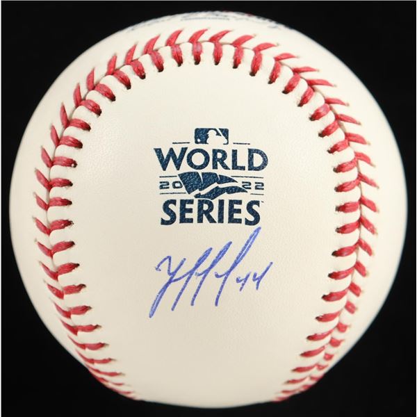 YORDAN ALVAREZ SIGNED WORLD SERIES BASEBALL (BECKETT COA)
