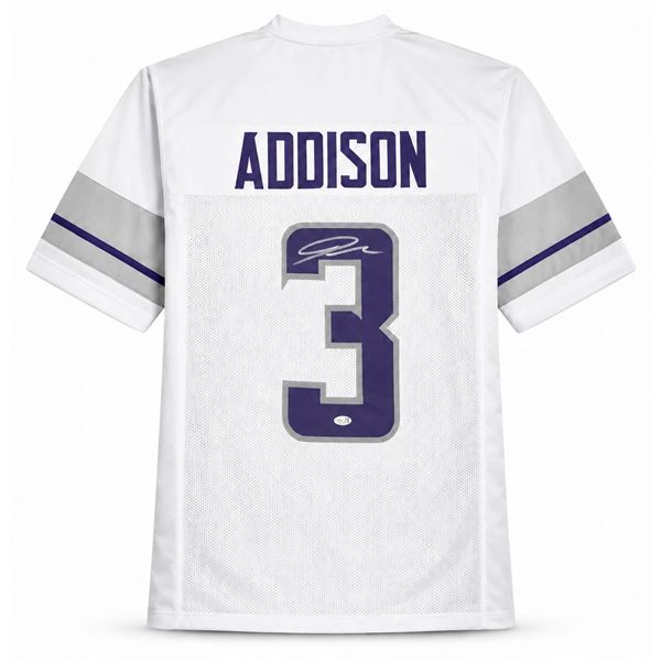 JORDAN ADDISON SIGNED FOOTBALL JERSEY - JSA COA