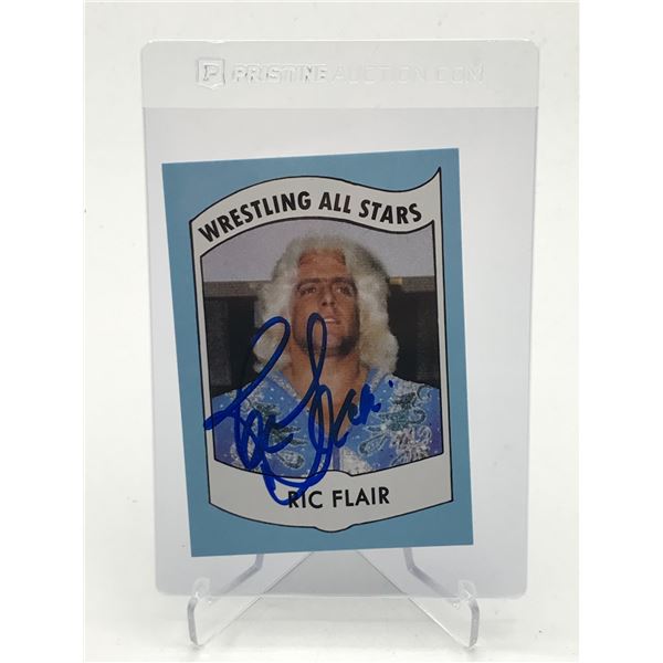 RIC FLAIR SIGNED WRESTLING ALL STARS TRADING CARD - BECKETT COA