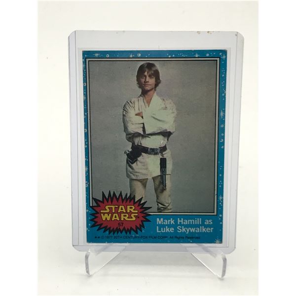 1977 TOPPS MARK HAMILL AS LUKE SKYWALKER STAR WARS ROOKIE CARD