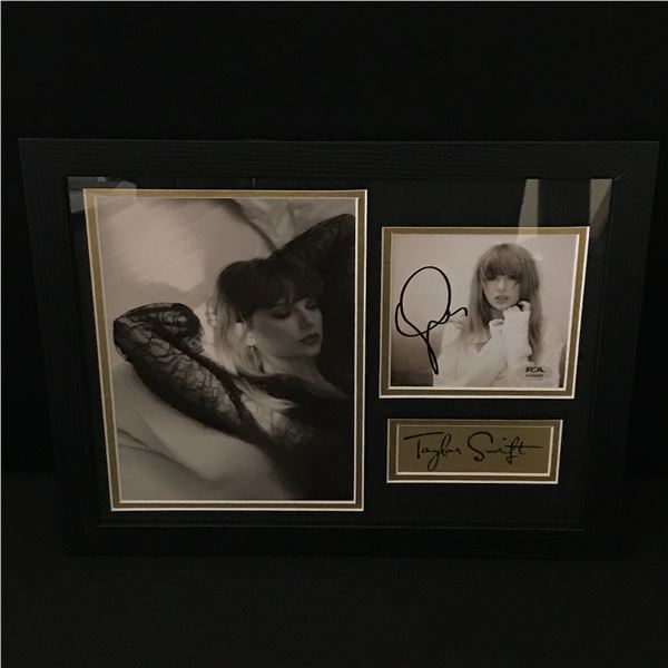 TAYLOR SWIFT SIGNED AND FRAMED PRESENTATION PIECE - PSA COA