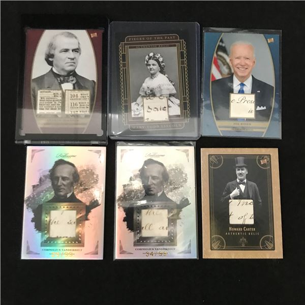 LOT OF 6 KEEPSAKE RELIC TRADING CARDS
