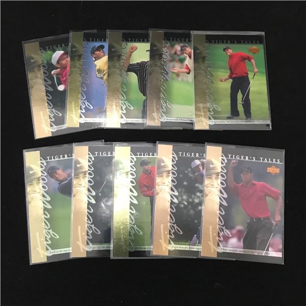 LOT OF 10 UPPER DECK TIGER'S TALES GOLF TRADING CARDS