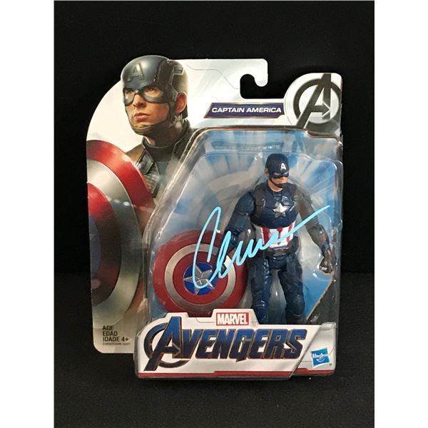 CHRIS EVANS SIGNED CAPTAIN AMERICA ACTION FIGURE - WWOC COA