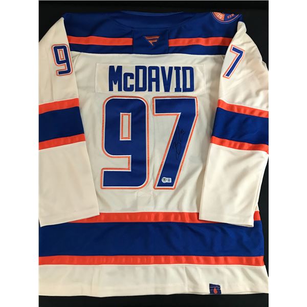 CONNOR MCDAVID SIGNED EDMONTON OILERS CUSTOM JERSEY - BECKETT COA