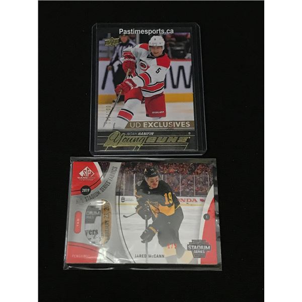 LOT OF 2 HOCKEY TRADING CARDS - INCLUDING JARED MCANN 1/2