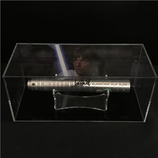 MARK HAMILL SIGNED LUKE SKYWALKER LIGHTSABER HILT - WWOC COA