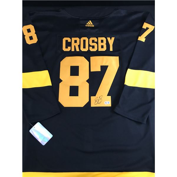 SIDNEY CROSBY SIGNED PITTSBURGH PENGUINS CUSTOM JERSEY - BECKETT COA