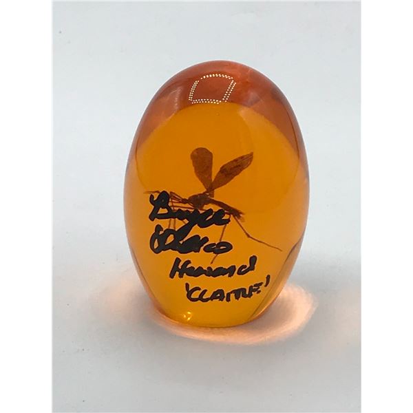 BRYCE DALLAS HOWARD SIGNED PROP AMBER EGG JURASSIC PARK - WWOC COA