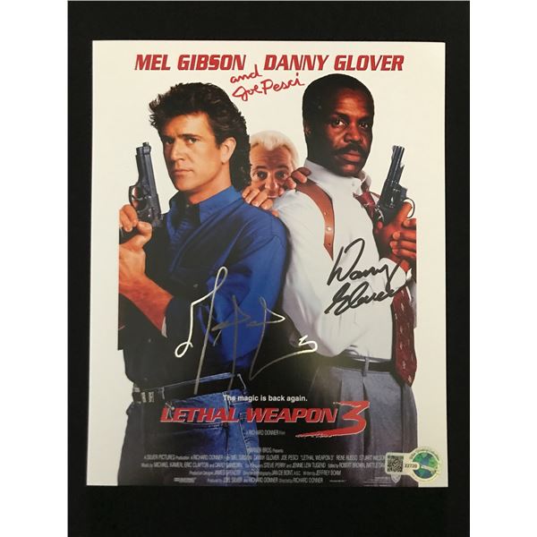 MEL GIBSON AND DANNY GLOVER DUAL SIGNED LETHAL WEAPON 8X10 - WWOC COA