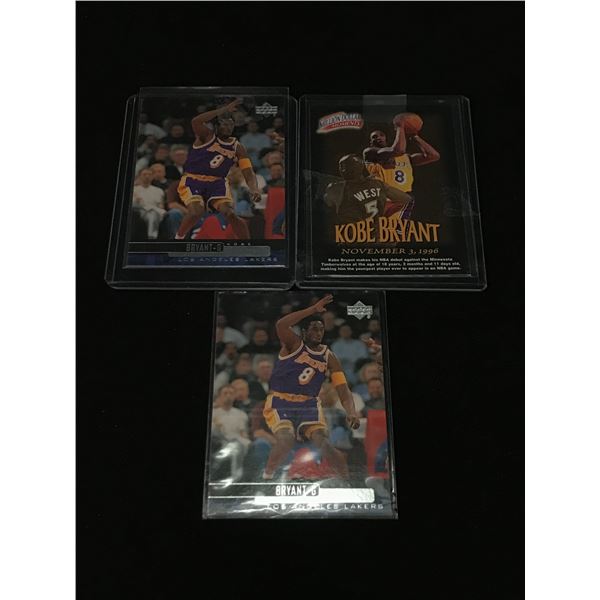LOT OF 3 KOBE BRYANT BASKETBALL TRADING CARDS