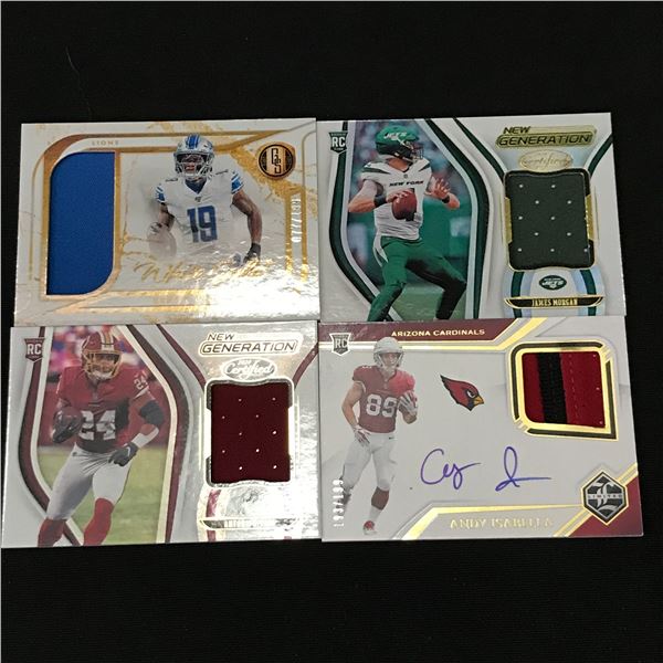 LOT OF 4 FOOTBALL TRADING CARDS - INCLUDING 1 SIGNED