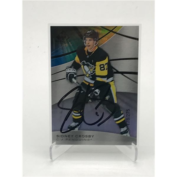 2019 UPPER DECK SPGU SIDNEY CROSBY SIGNED TRADING CARD 178/275