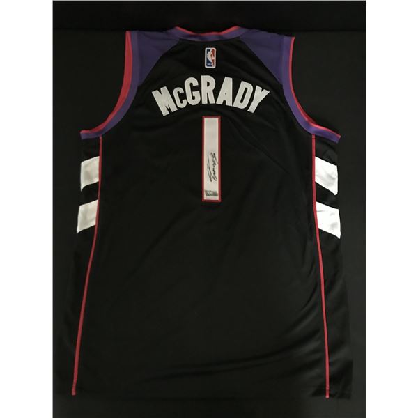 TRACY MCGRADY SIGNED TORONTO RAPTORS CUSTOM BASKETBALL JERSEY - ACE COA