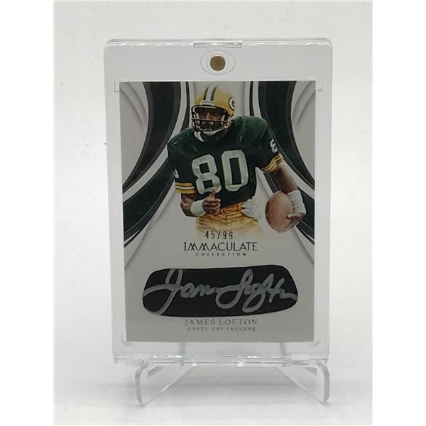 2019 PANINI IMMACULATION COLLECTION FOOTBALL JAMES LOFTON SIGNED TRADING CARD 45/99
