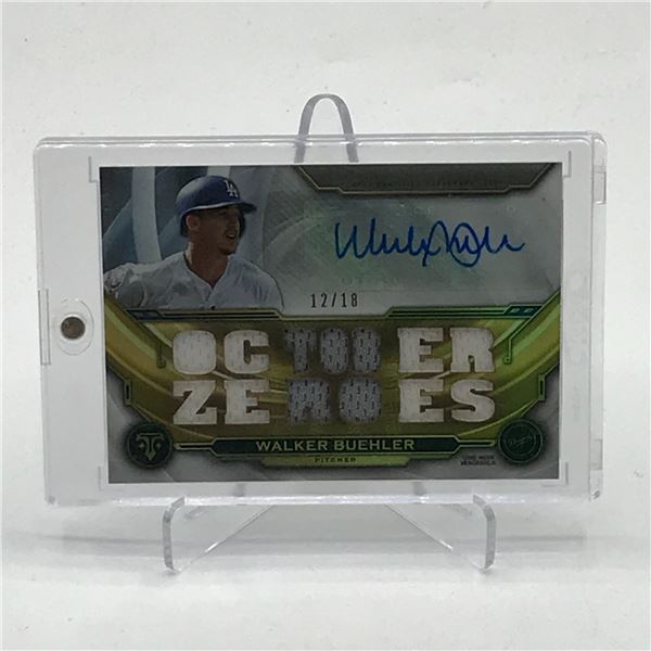 WALKER BUEHLER SIGNED OCTOBER ZEROES PATCH TRADING CARD 12/18