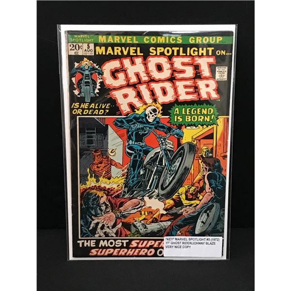 BIG KEY MARVEL SPOTLIGHT ON GHOST RIDER NO.5 (1972) 1ST JOHNNY BLAZE / GHOST RIDER - MARVEL COMICS