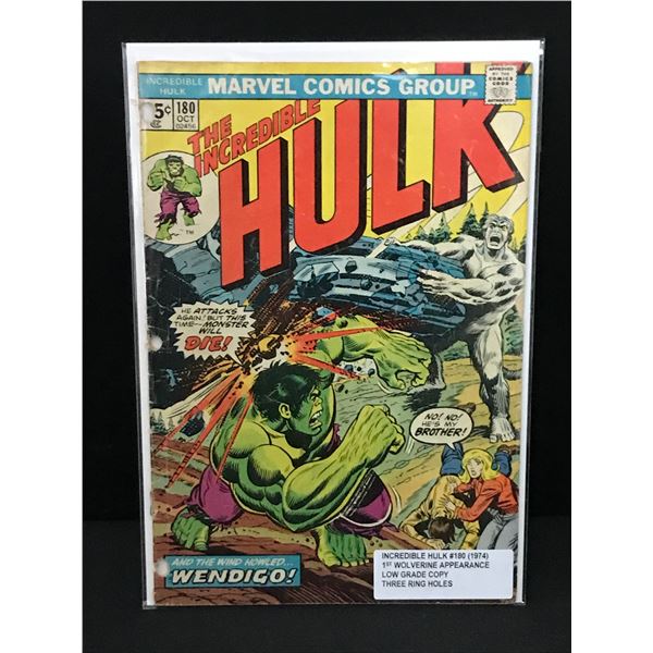 THE INCREDIBLE HULK #180 (1974) 1ST WOLVERINE APP - MARVEL COMICS