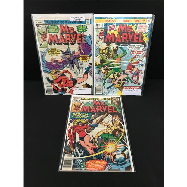 LOT OF 3 MS. MARVEL COMICS - MARVEL COMICS