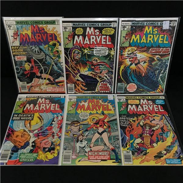 LOT OF 6 MS. MARVEL COMICS #3 - #8 - MARVEL COMICS