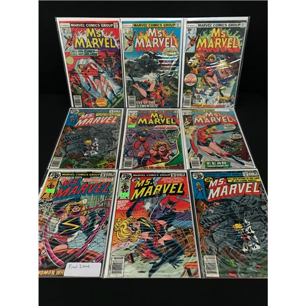 LOT OF 9 MS. MARVEL COMICS - MARVEL COMICS