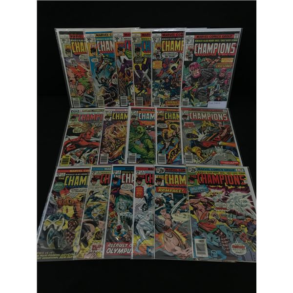 LOT OF 17 THE CHAMPIONS COMICS #1 - #17 - MARVEL COMICS