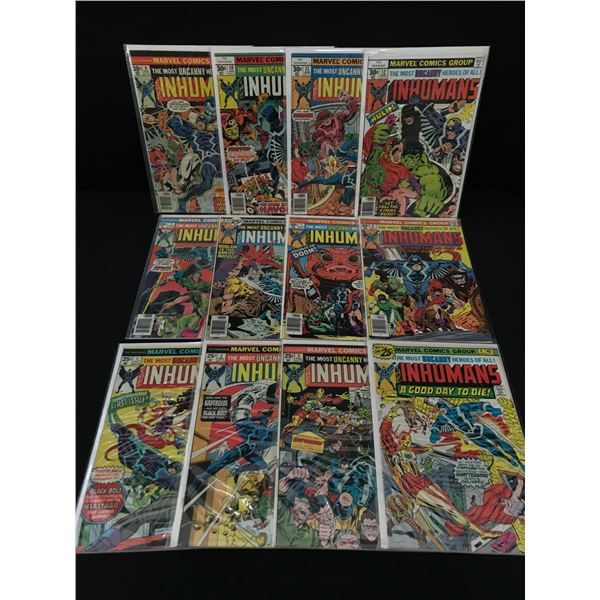 LOT OF 12 THE INHUMANS COMICS #1 - #12 - MARVEL COMICS