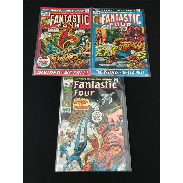 LOT OF 3 FANTASTIC FOUR COMICS - MARVEL COMICS