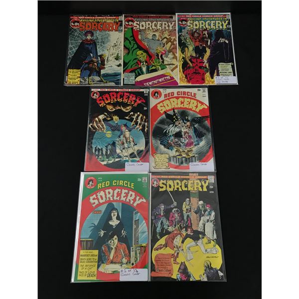 LOT OF 7 SORCERY COMICS - RED CIRCLE COMICS